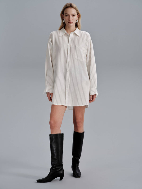 Chemise Rayée Lyra - Blanche